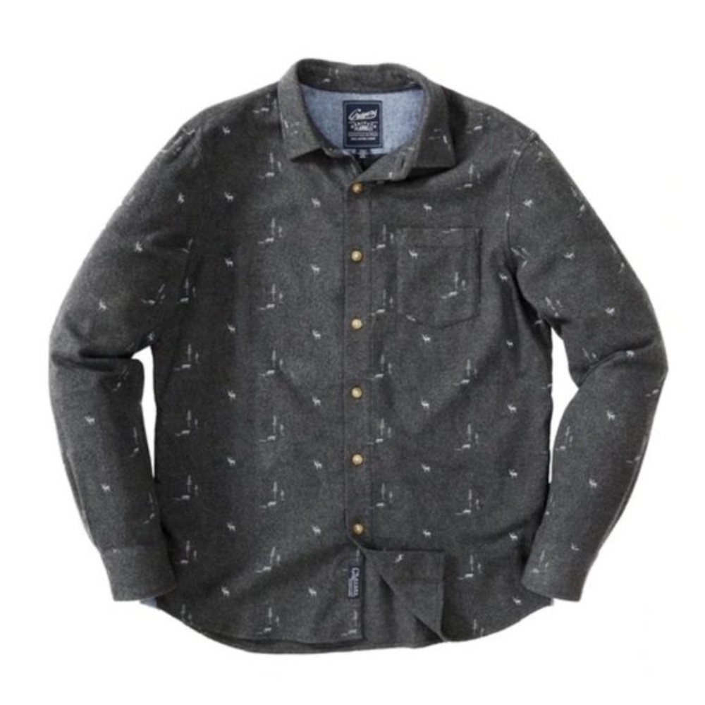 Grayers Heritage Elk Print Lodge Lux Flannel Shirt